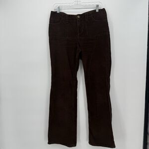 London Jean Chino Stretch Corduroy Brown Pants Size 8 The Christie Fit Cotton